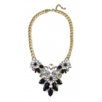 Apolonia Monochromatic Stone Flower Necklace